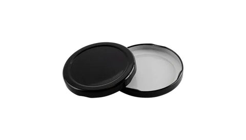 black metal lug lids for glass jars