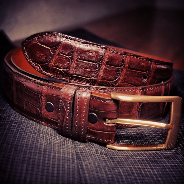 handmade in the usa crocodile belt