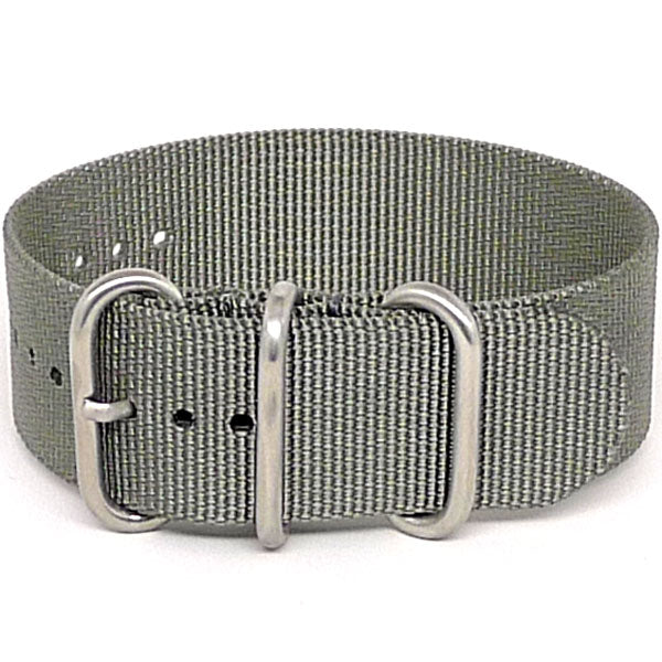 grey single piece nylon watch band