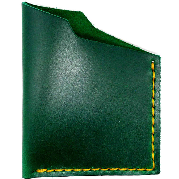 Leather Angle Wallet Green Cavalier Chromexcel