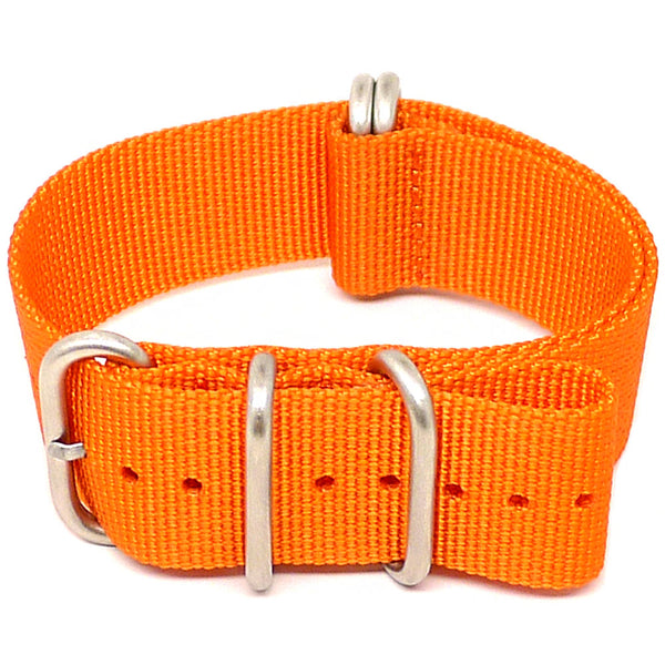 orange single piece nylon watch band