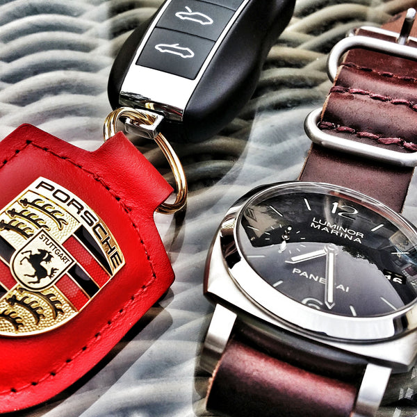 panerai 312 watch and porsche keys