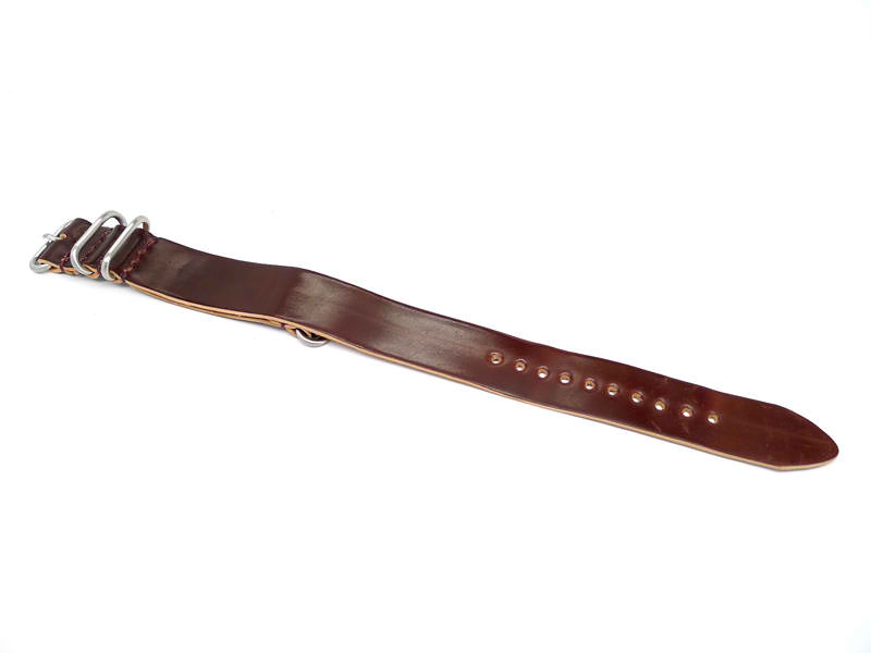 horween shell cordovan military watch band