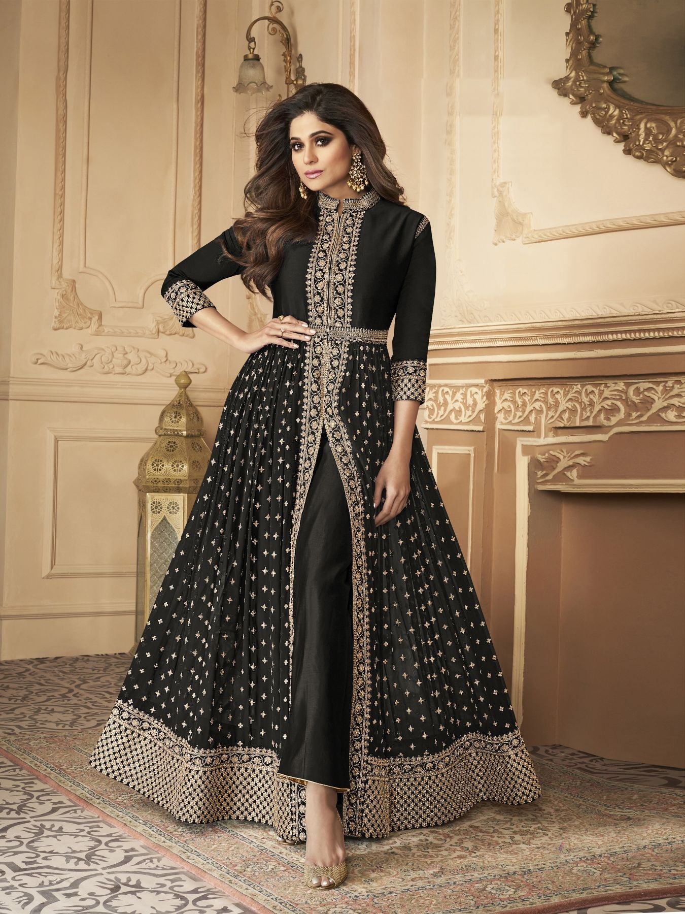 blue plain net semi stitched salwar with dupatta - Mordenfab - 744810 | Anarkali  dress, Dress materials, Net dress