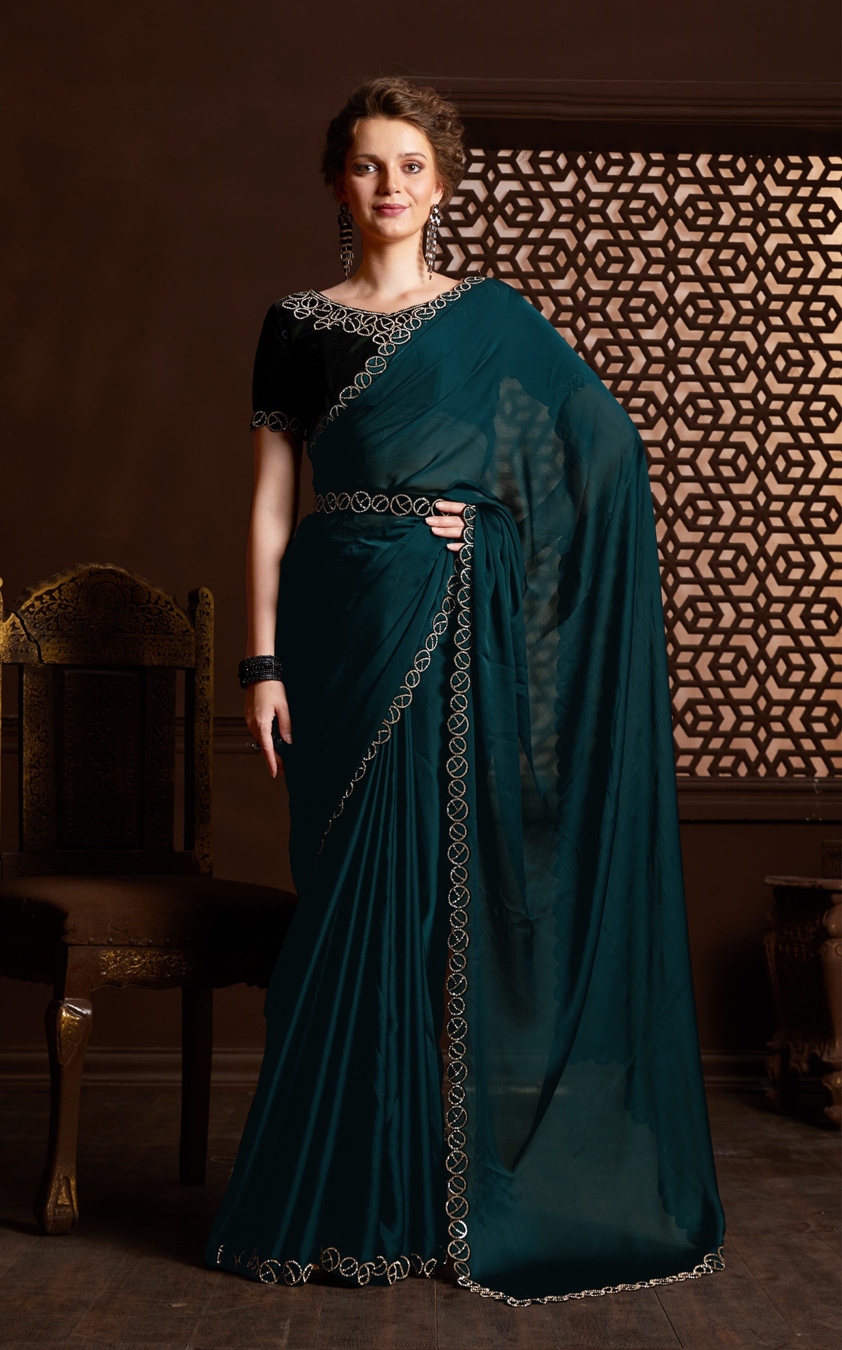 Exceptional Dark Green Soft Silk Saree With Glowing Blouse Piece –  LajreeDesigner