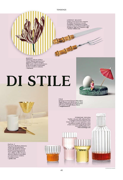 Boyd Glassware Collection in Italian Corriere Living
