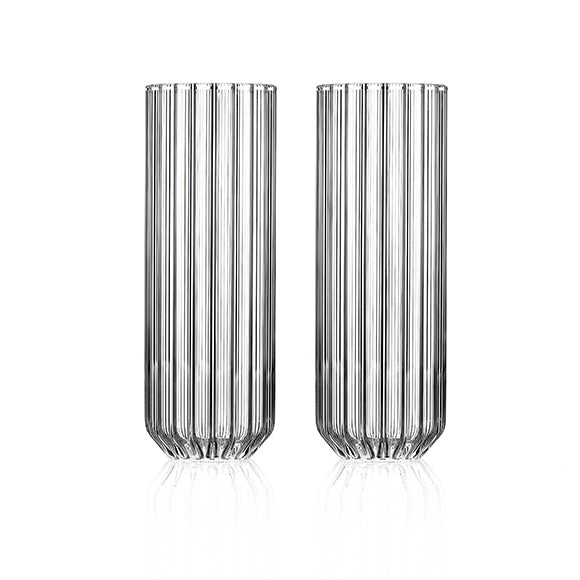 Fluted Glass Tumblers, Set of 2 — Bespoke Designs