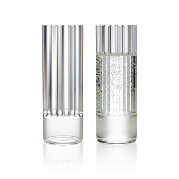 Fluted Glass Tumblers, Set of 2 — Bespoke Designs