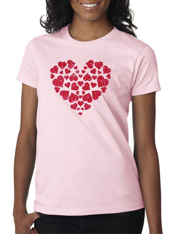 Glitter Hearts T-Shirt – DesignerTeez