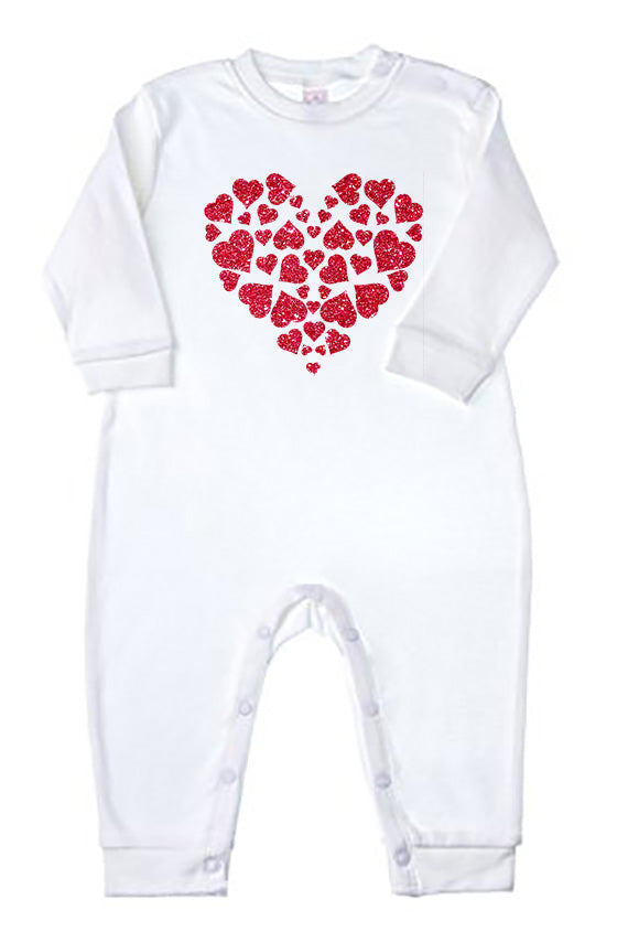 Glitter Heart Infant Romper