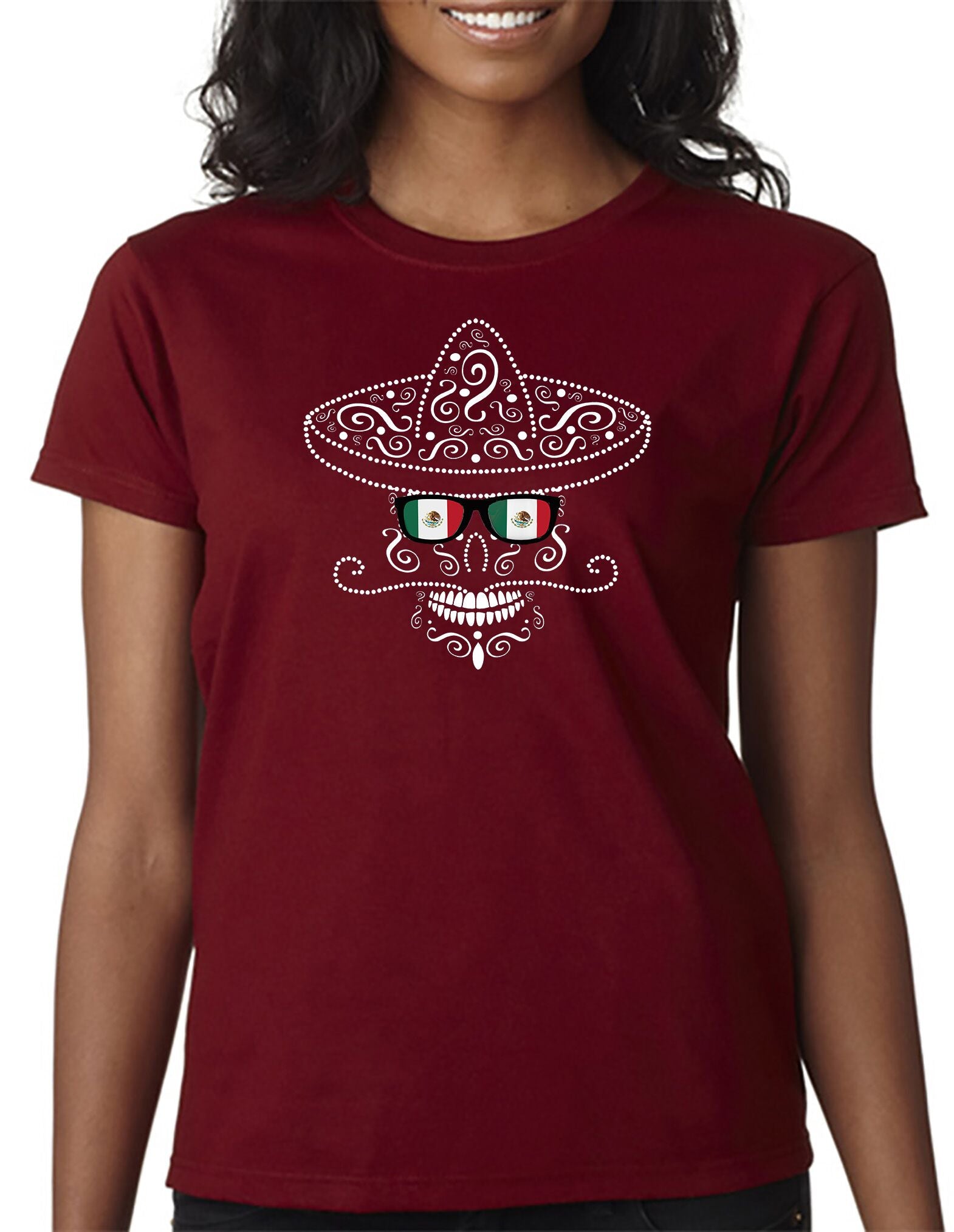 Mexican Sombrero Skull Flag Glasses T-shirt Cinco de Mayo – DesignerTeez