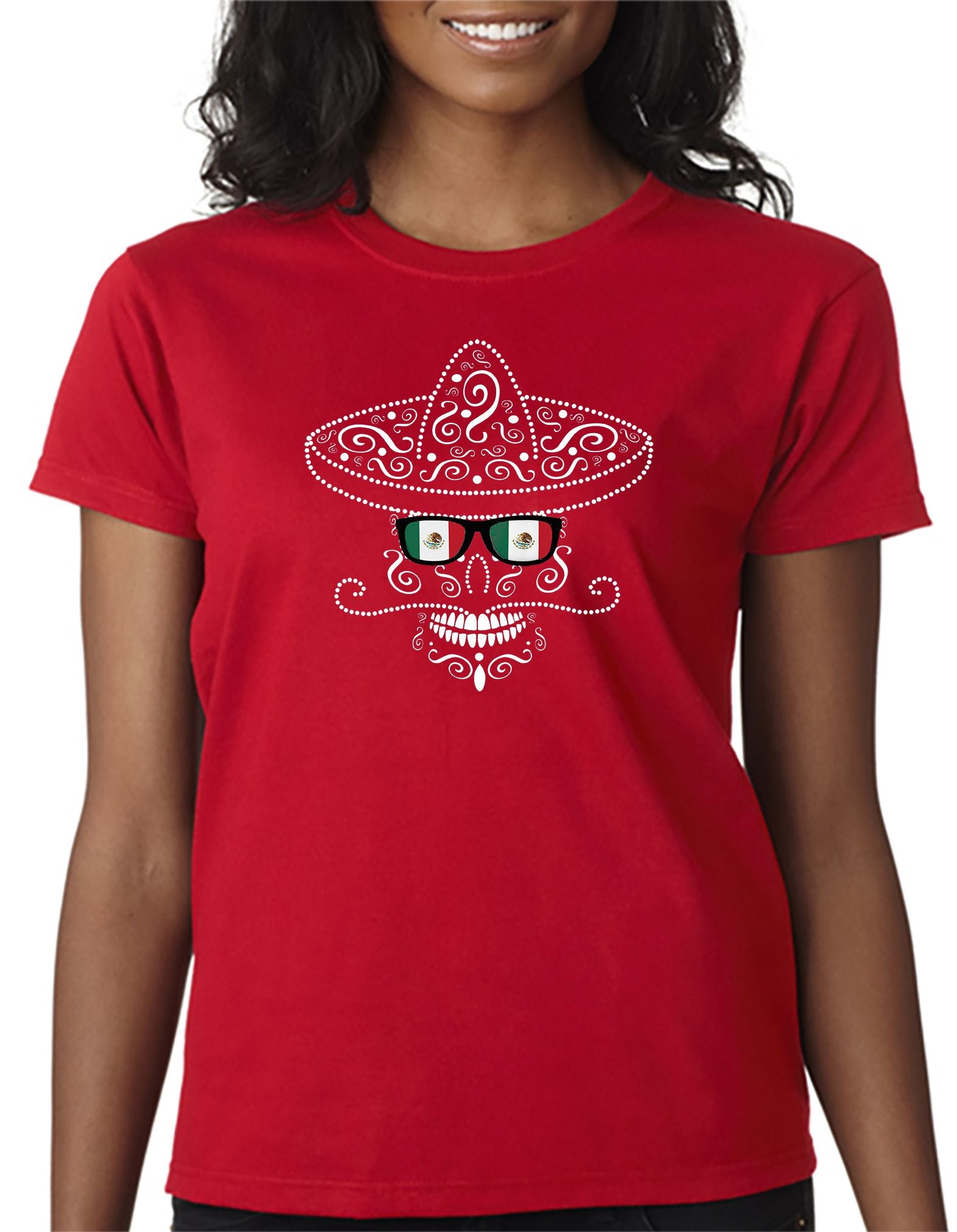 Mexican Sombrero Skull Flag Glasses T-shirt Cinco de Mayo – DesignerTeez