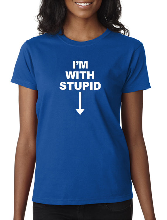 I'm With Stupid T-shirt – DesignerTeez