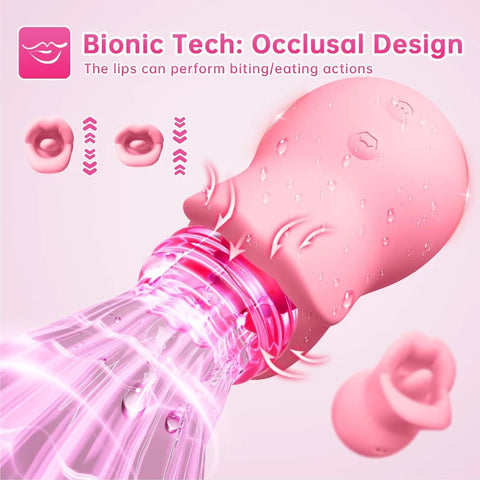 3-in-1 Licking Tongue Rose Clit Vibrator