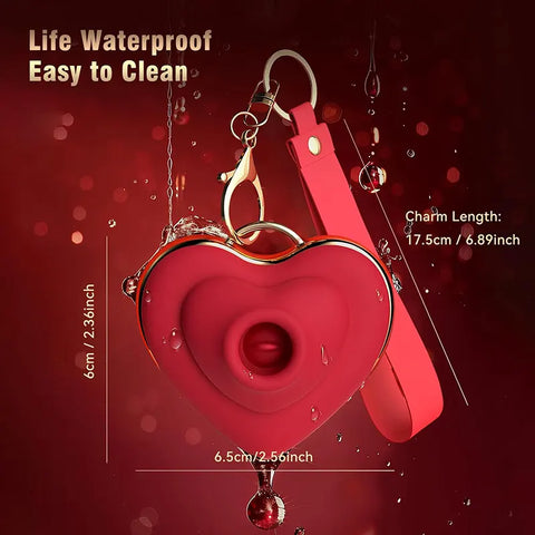 Heart Shaped Suction G-Spot Clitoral Vibrator