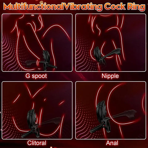 Multi-Function Dual Motor Vibrating Cock Ring