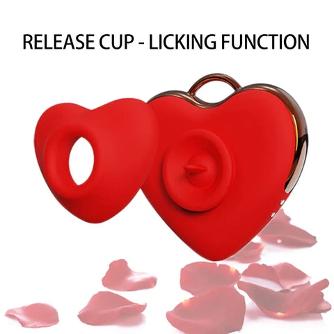 Passion Red Heart Sucker toy