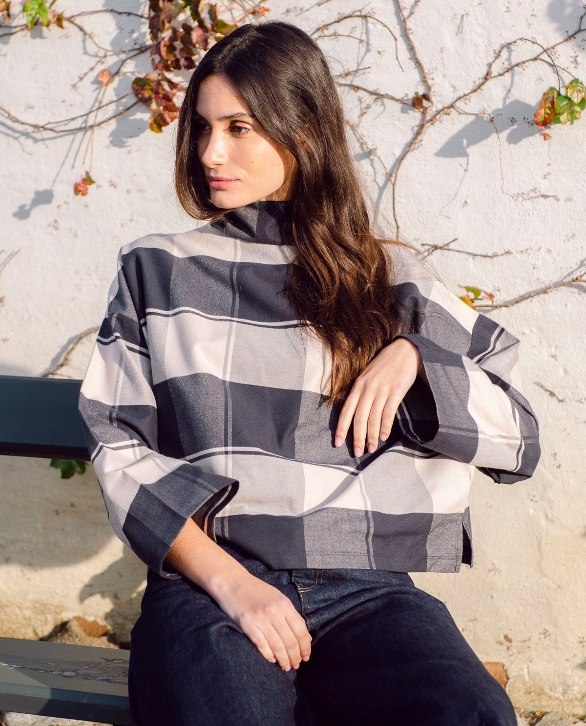 Ula-Cay Organic Cotton Top In Bold Check | Beaumont Organic