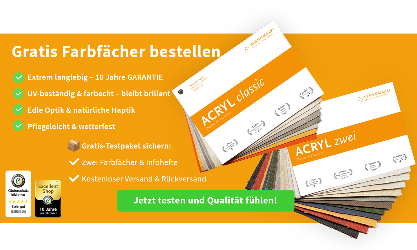Farbfächer bestellen – Material von SPANNMAXXL zuhause erleben