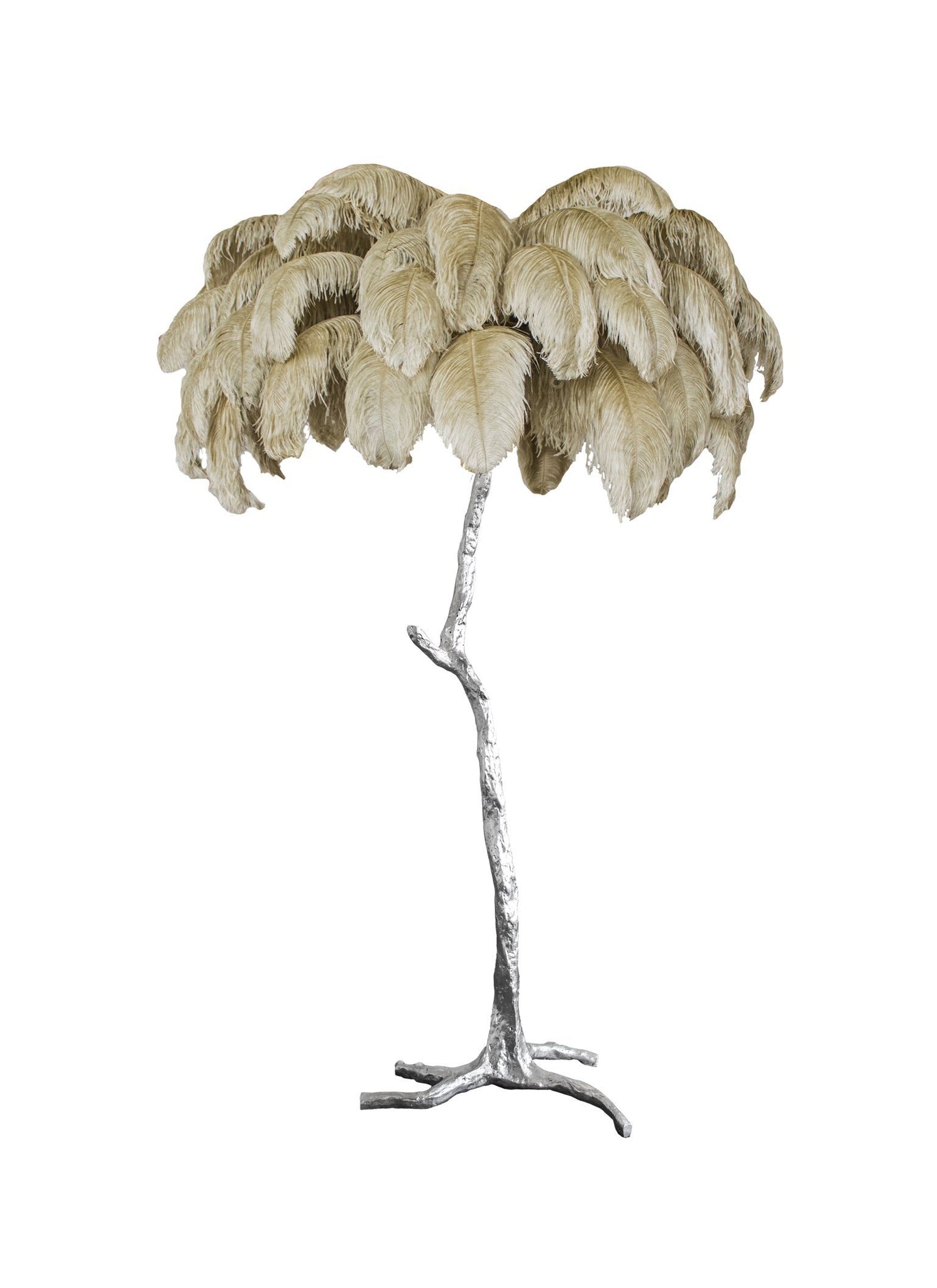 standing feather lamp