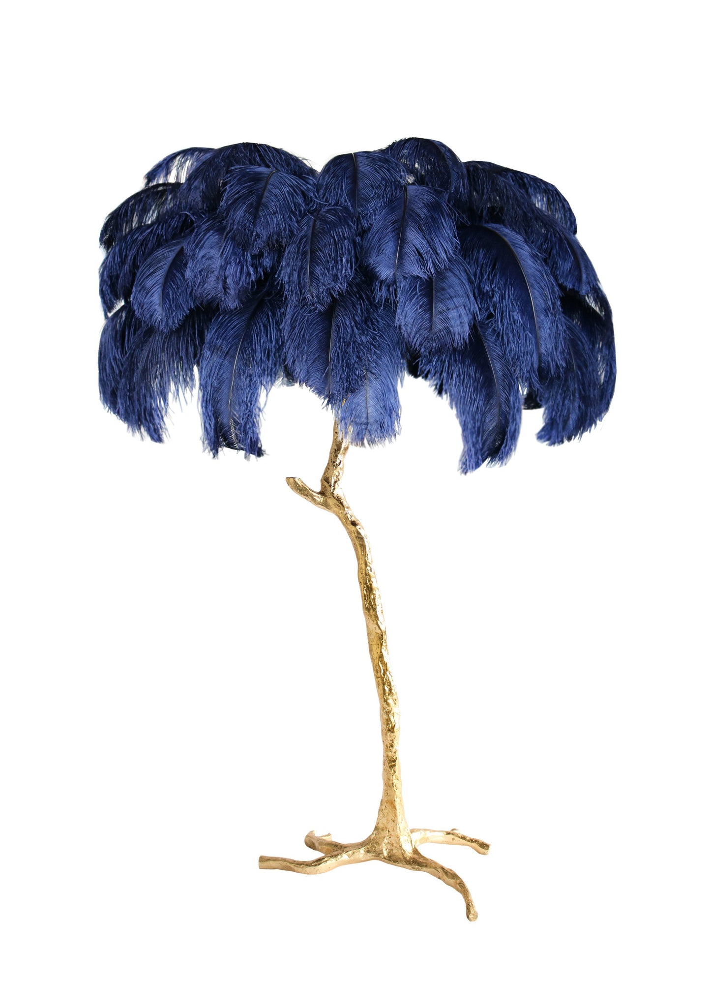 navy ostrich feathers