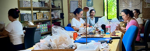 Aum Rudraksha Team Hand Making Bali Malas