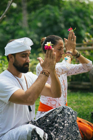 Soma Temple blessing Bali Mala rudraksha prayer beads