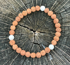 Howlite + Rudraksha Bracelet