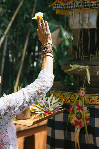 Soma Temple Wearing Bali Malas Bracelets