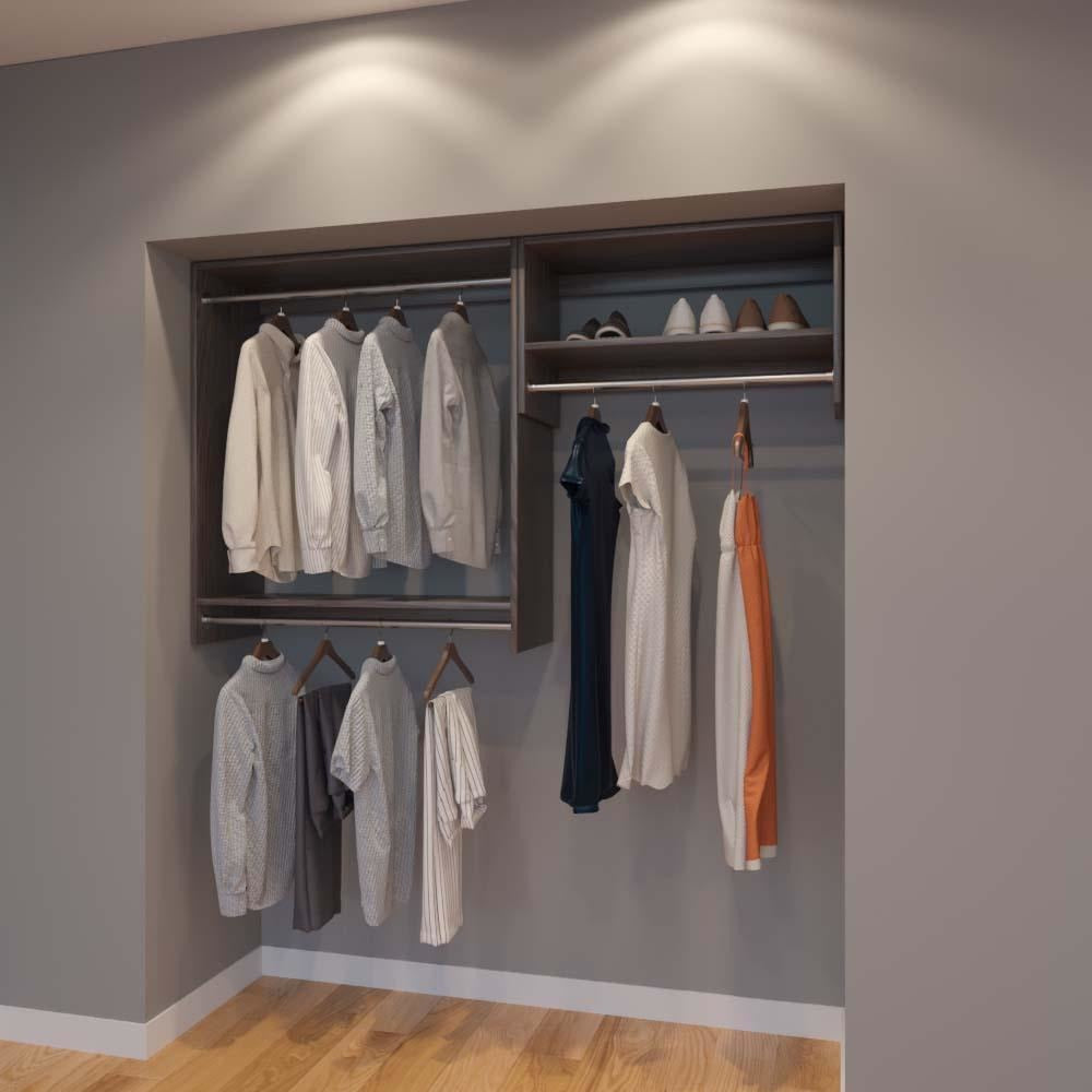 Modular Closets 6 FT Closet Organizer System - 72 inch - Style E