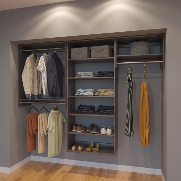 Modular Closets 8 FT Plywood Closet Organizer System - 96 inch - Style C