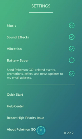 Pokemon Go Settings