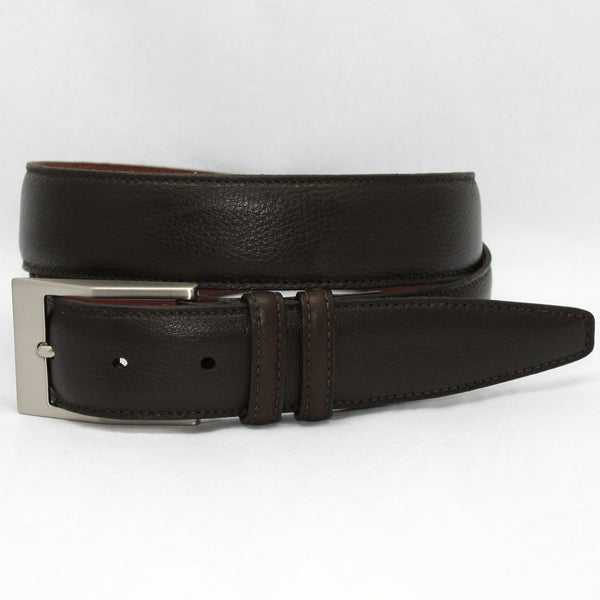 Soft Deertan Glove Leather Brown 35mm Belt | Blue Lion Men's Apparel