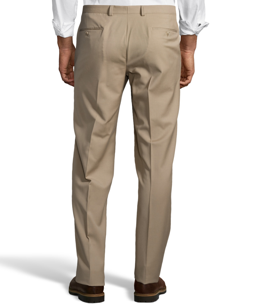 Palm Beach 100% Wool Gabardine Tan Pleated Pant | Blue Lion Men's Apparel