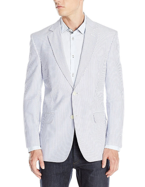 Palm Beach Brock Navy/White Seersucker Suit Separate Jacket | Blue