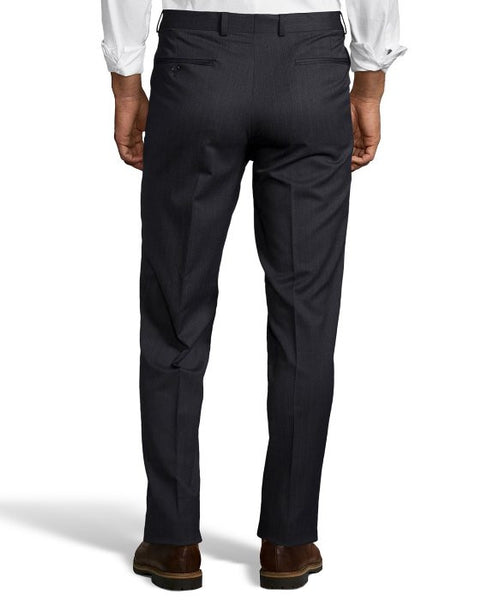 Palm Beach Chairman Charcoal Stripe Plain Front Pant | Blue Lion Men's ...