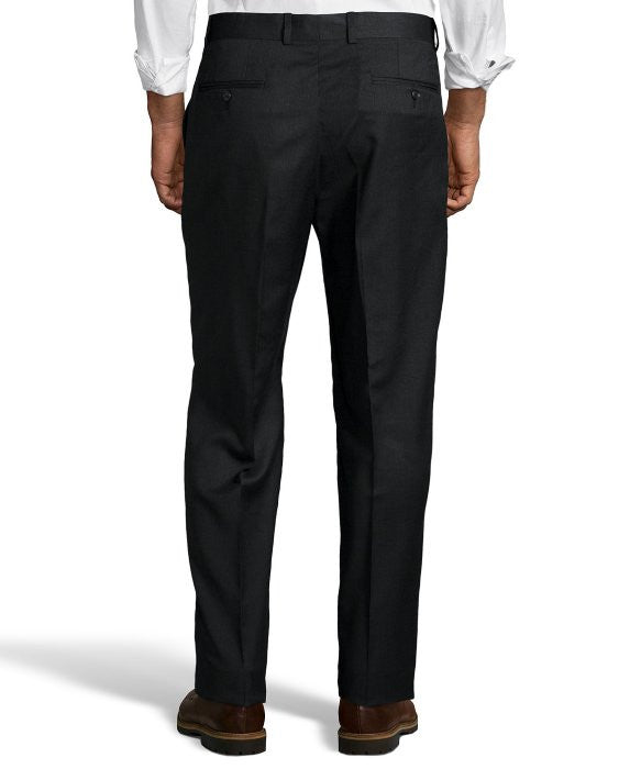 Palm Beach 100% Wool Charcoal Plain Front Suit Pant | Blue Lion Men's ...