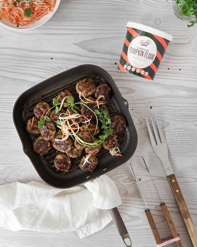 Japanese kabocha flour meatballs for fathers day