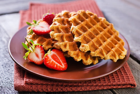 yam flour healthy waffles