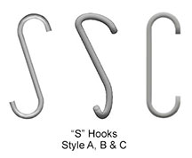 Custom S-Hooks, Alloy Steel