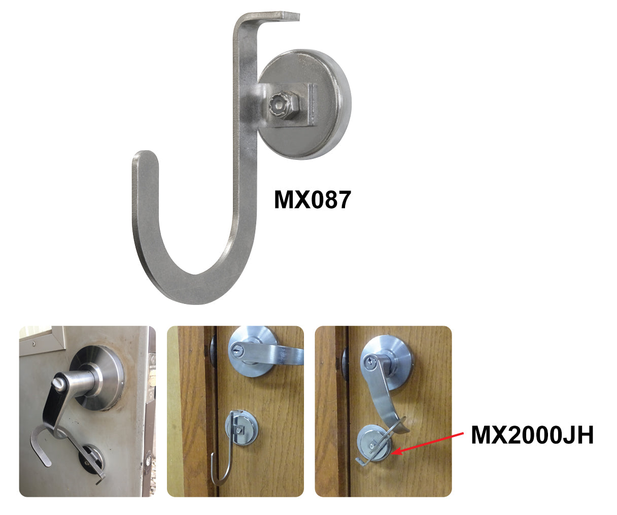 Universal J-Hook Magnet Door Opener