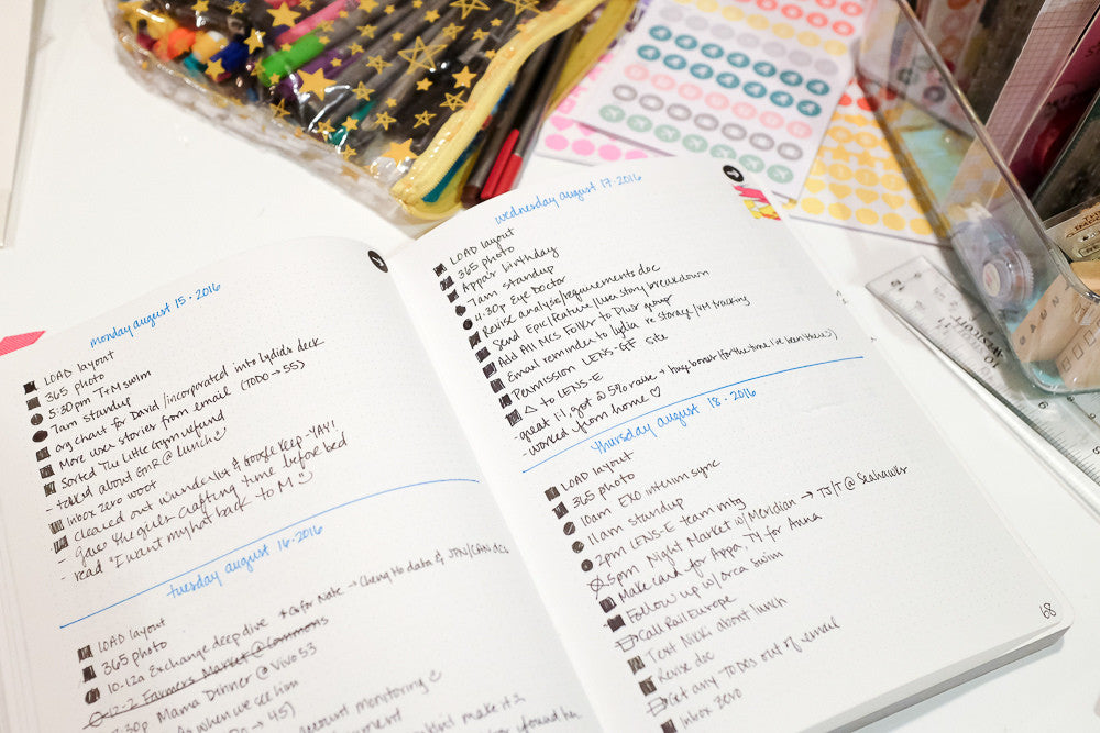 example of a bullet journal notebook
