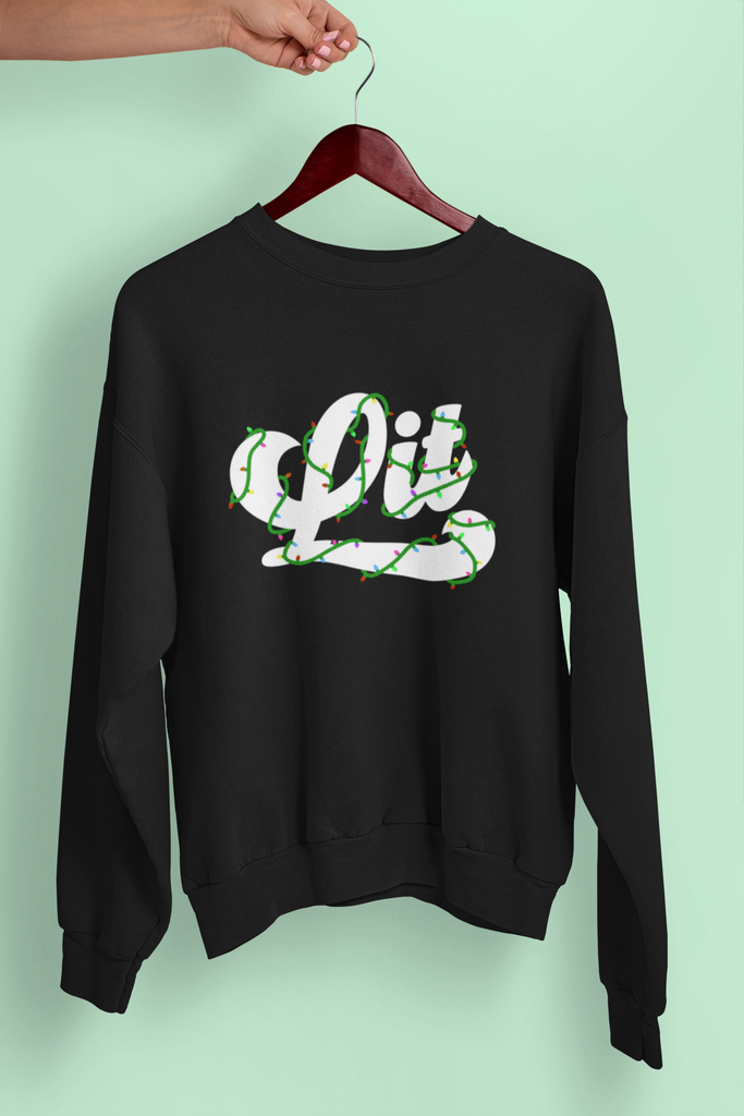 Lit Sweater - Christmas Party Lights Lit Sweatshirt- PlanetSlay