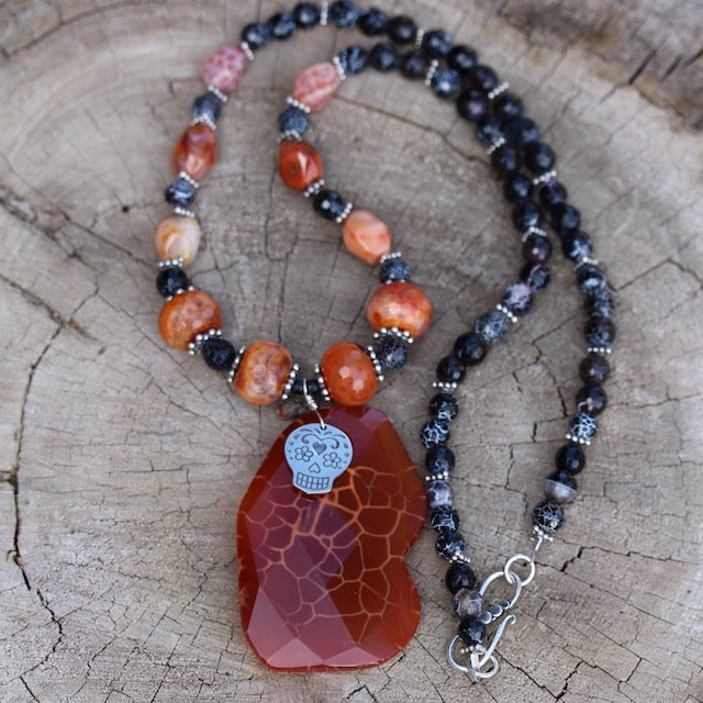 red agate necklace