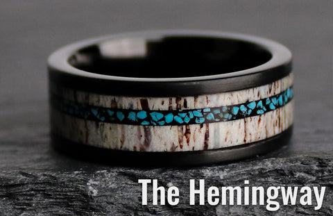 The Hemingway Black Ceramic Wedding Ring