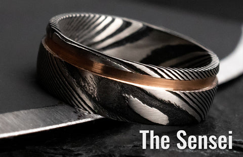 The Sensei Damascus Wedding Ring