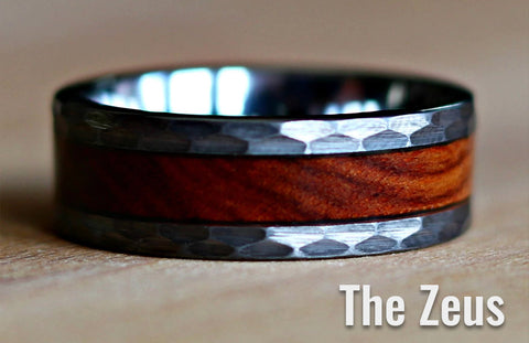 The Zeus Ironwood Wedding Ring