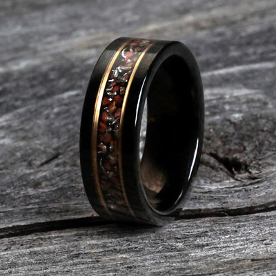 The Jurassic | Meteorite and Dinosaur Bone Ring | Thorum