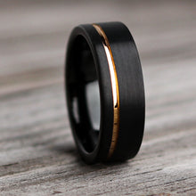 The Minimalist | Black and Rose Gold Wedding Ring | Thorum