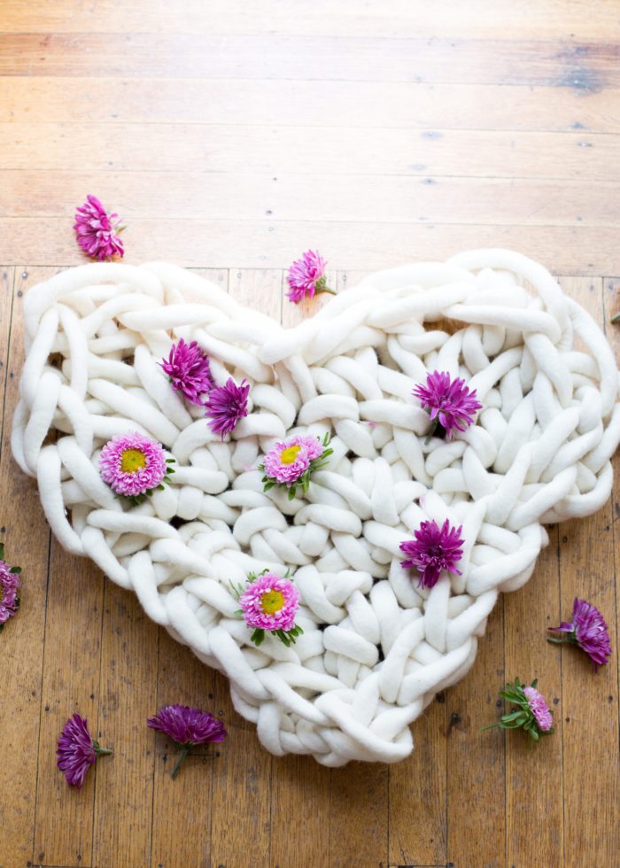 Giant Hand Crochet Heart @flaxandtwine